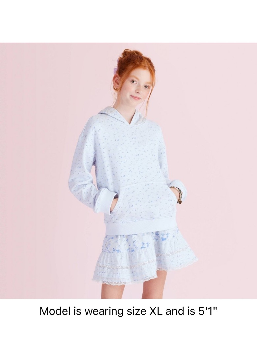 NWT Love Shack Fancy Girls Sophia Everblooming Rosettes sweatshirt XXL